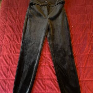 Express Black Velvet High Rise skinny pants